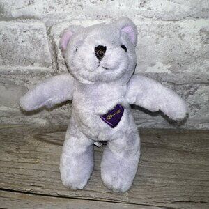 Vtg 1997 Mary Meyer Magic Attic Club Mini Pink Teddy Bear Plush Toy Purple 4280